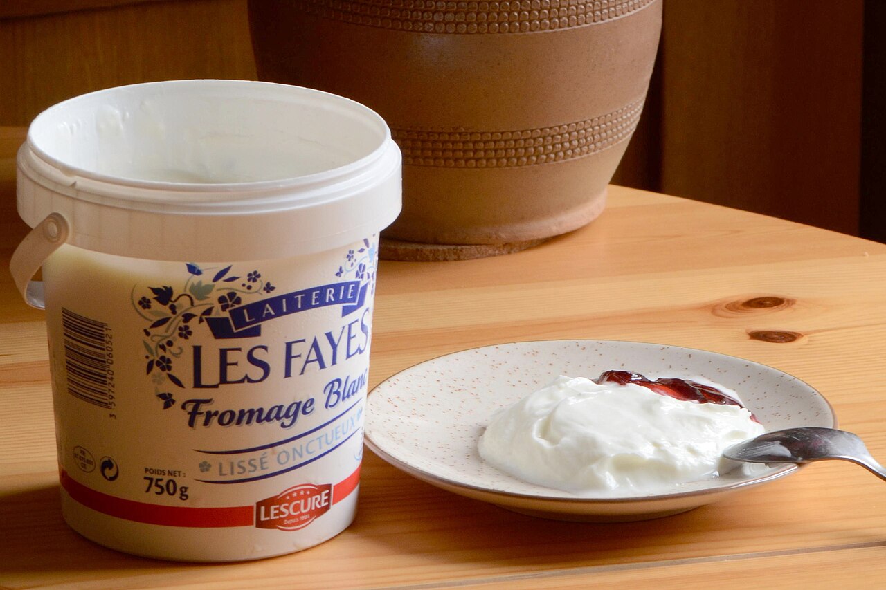 Fromage blanc in a bowl — your photo here.