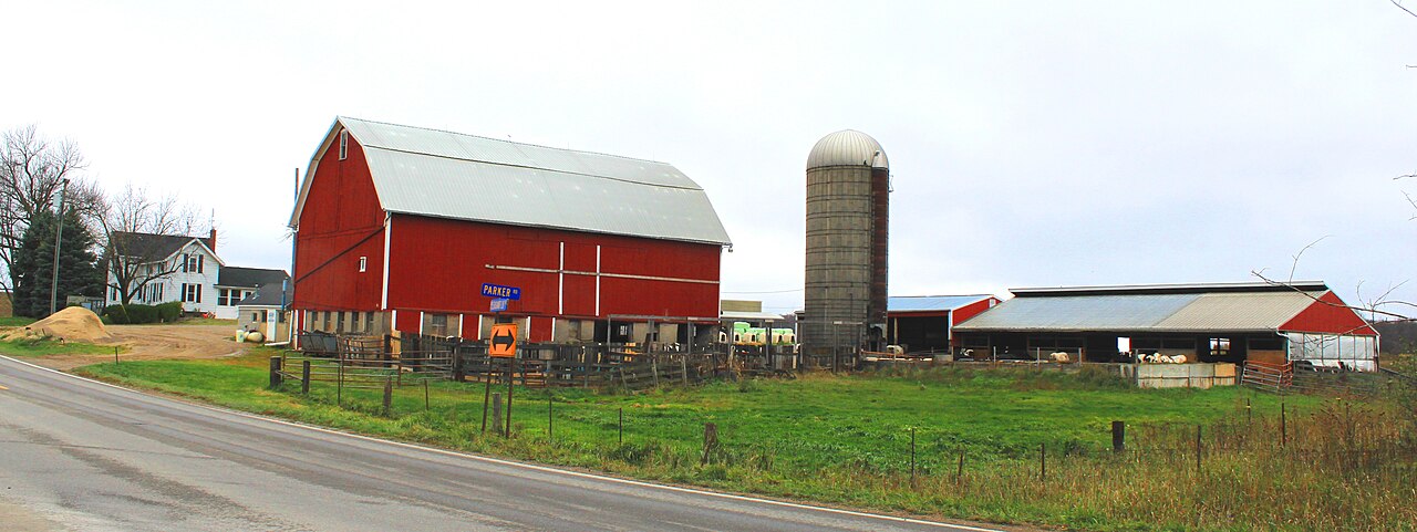The farm sign at the end of the lane (sample photo — replace with your own).